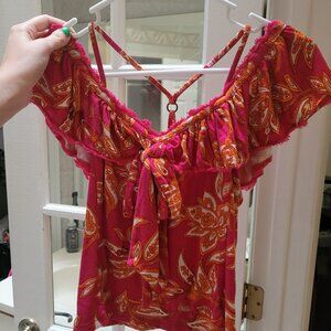 Free People Pink/Orange Top